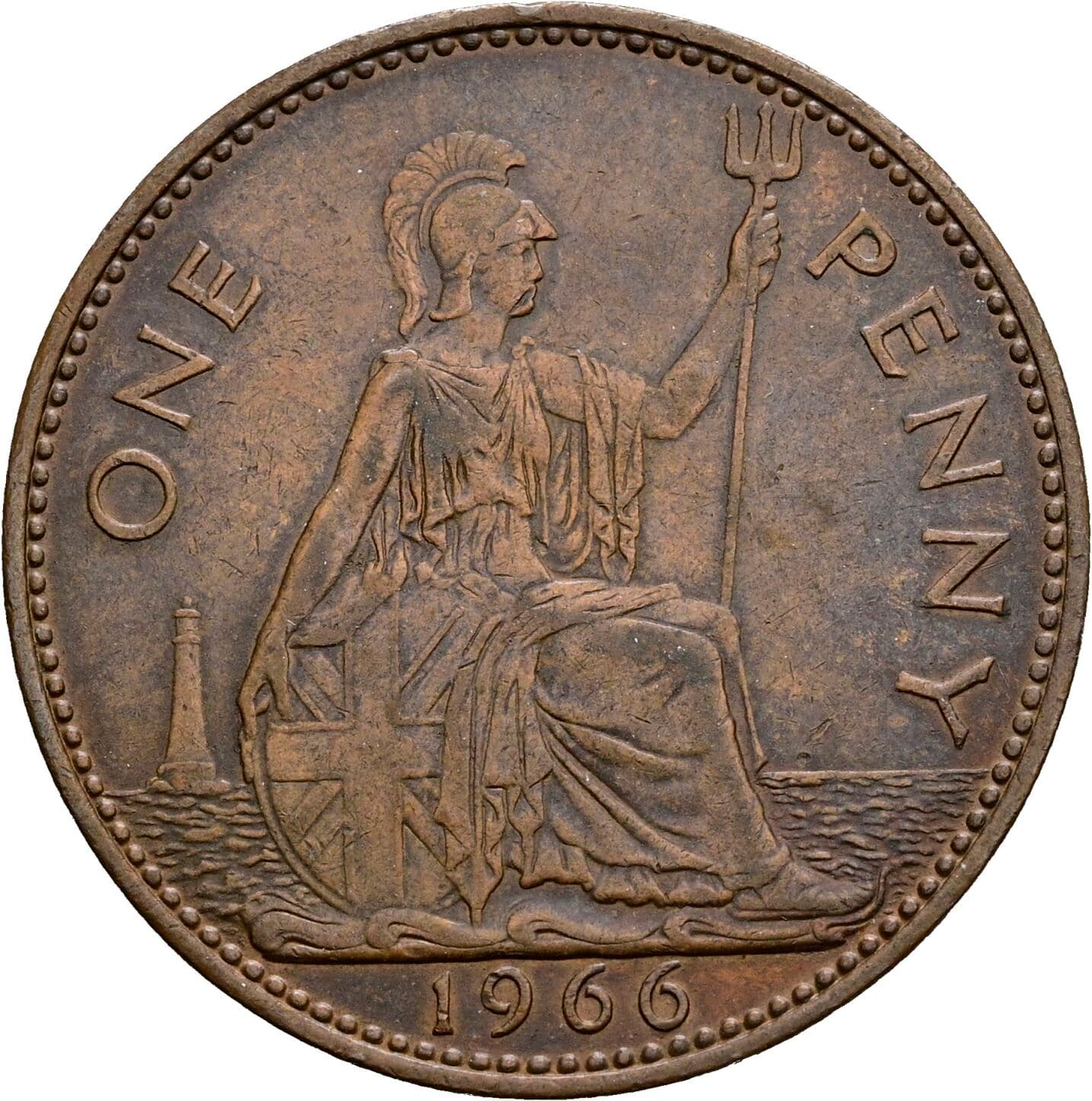 1 Penny Elisabeth II. 1952-2022 1966 – Rückseite