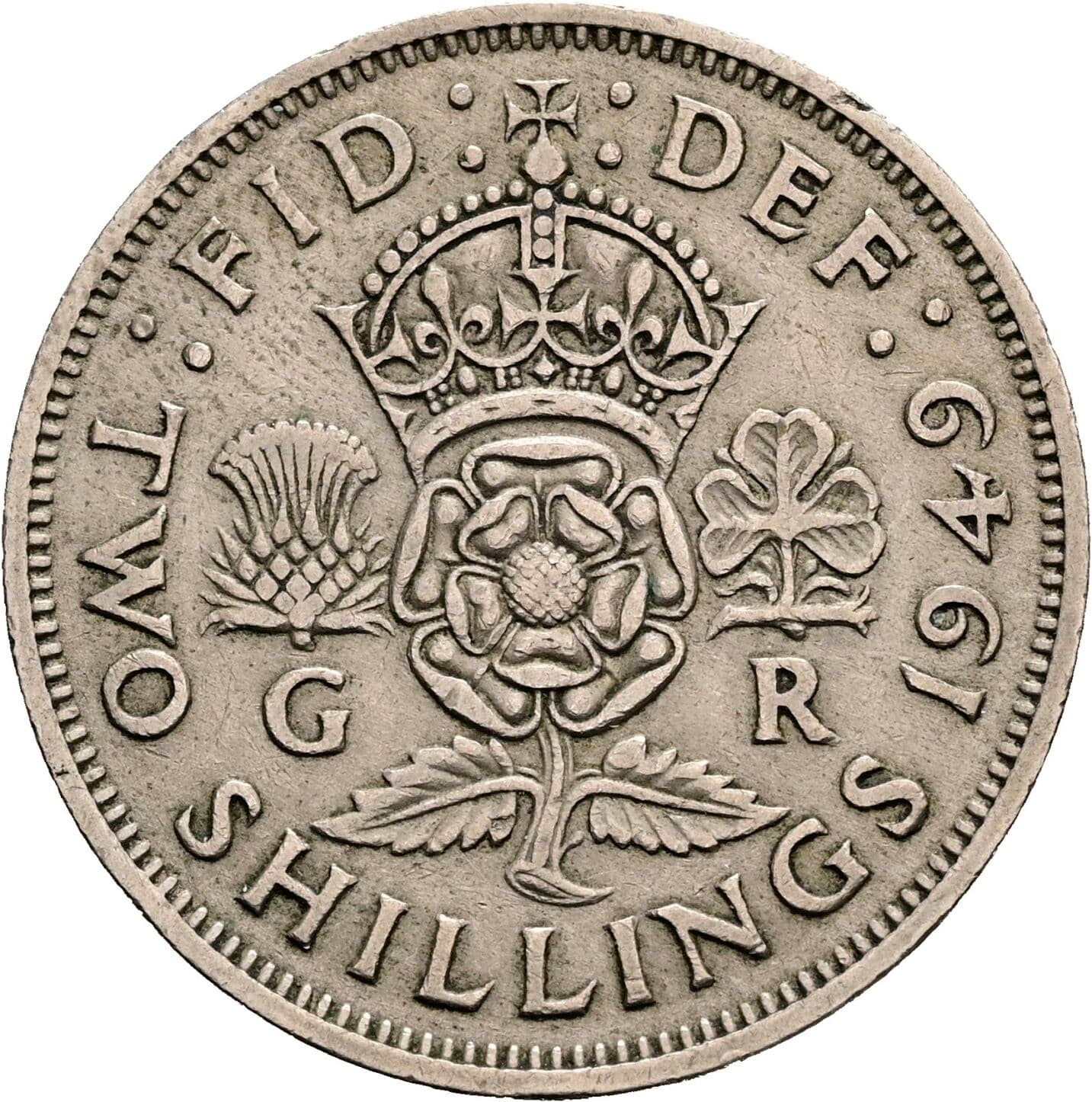 2 Shillings George VI. 1936-1952 1949 – Rückseite
