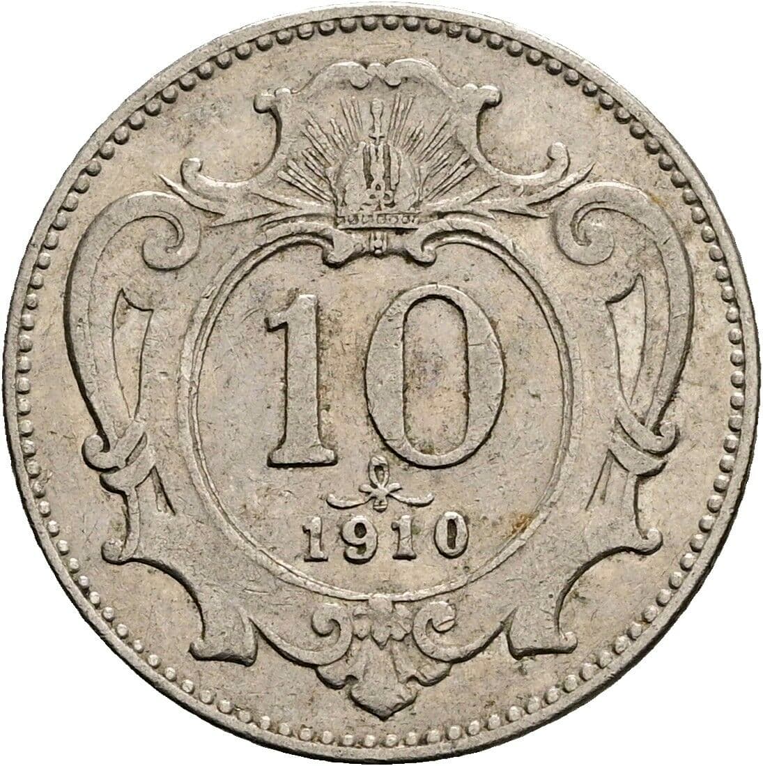10 Heller Franz Joseph I. 1848-1916 1910 – Vorderseite