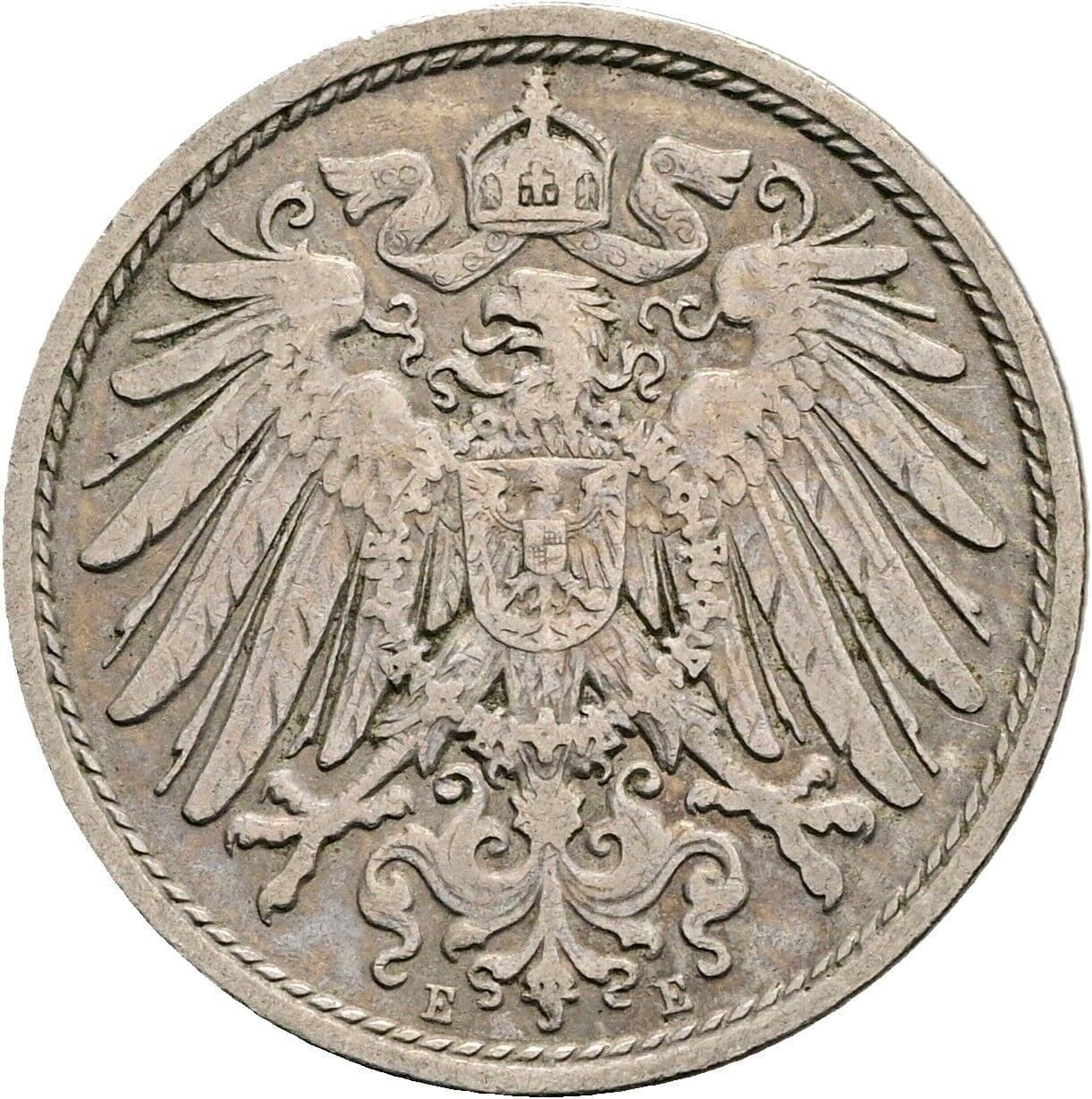 10 Pfennig 1906 E – Rückseite