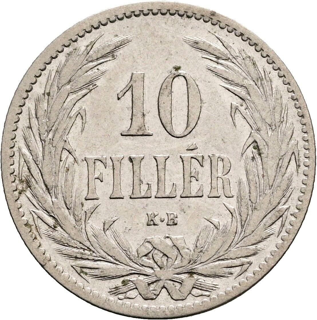 10 Filler Franz Joseph I. 1848-1916 1894 KB, Kremnitz – Vorderseite