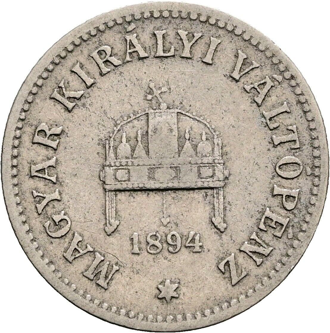 10 Filler Franz Joseph I. 1848-1916 1894 KB, Kremnitz – Rückseite