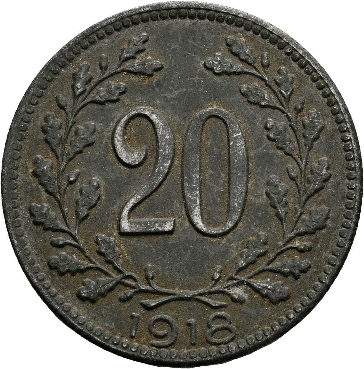 20 Heller Karl I., 1916-1918 1918 – Vorderseite