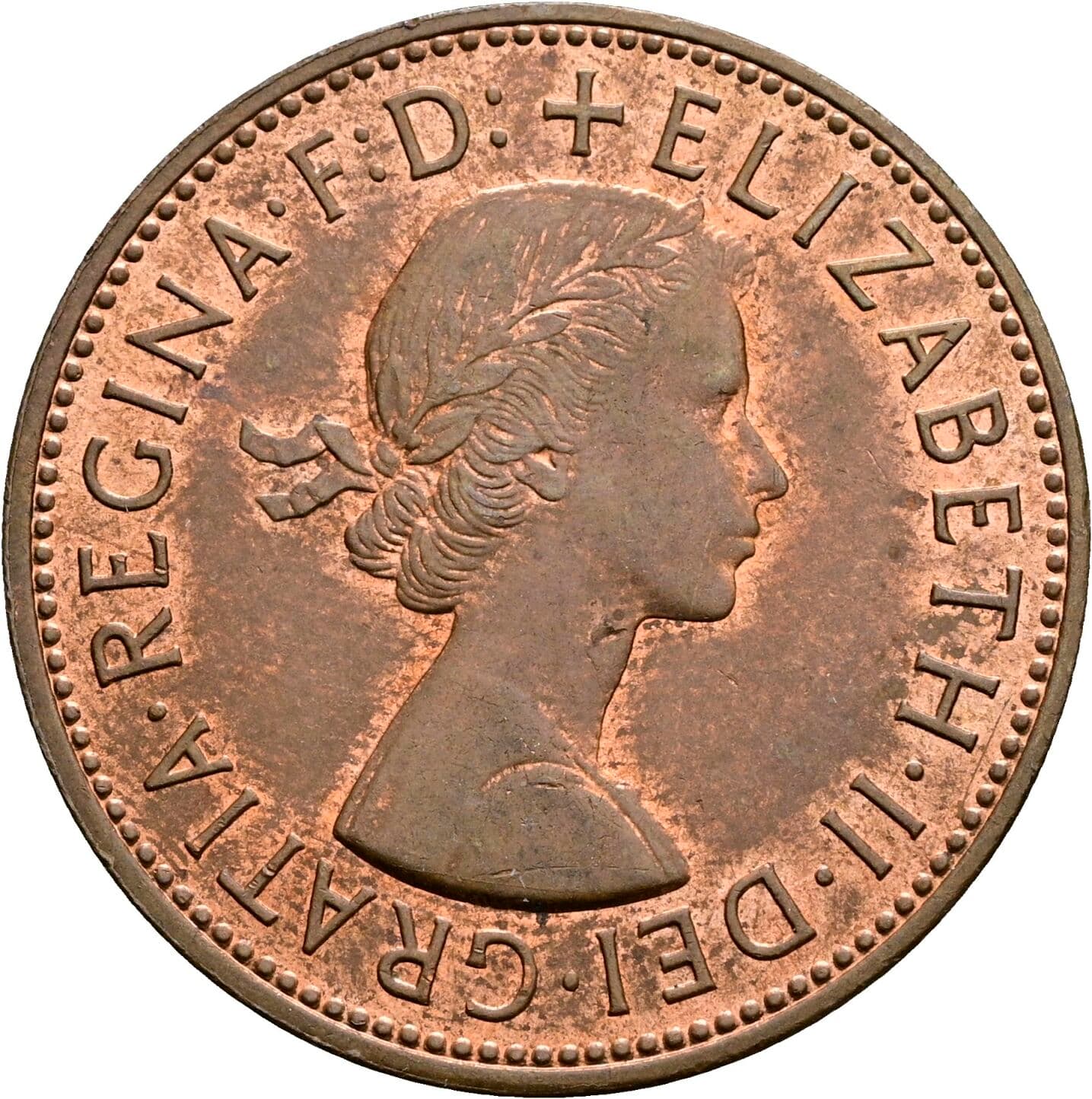 1 Penny Elisabeth II. 1952-2022 1967 – Vorderseite