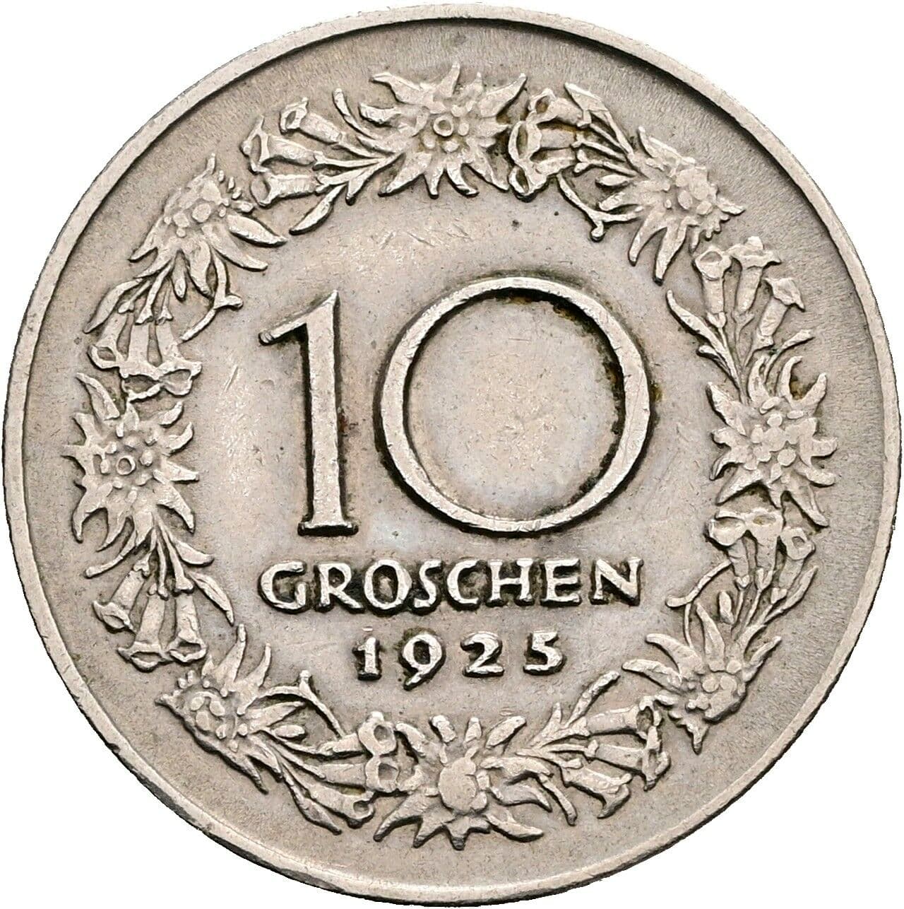 10 Groschen 1925 – Rückseite
