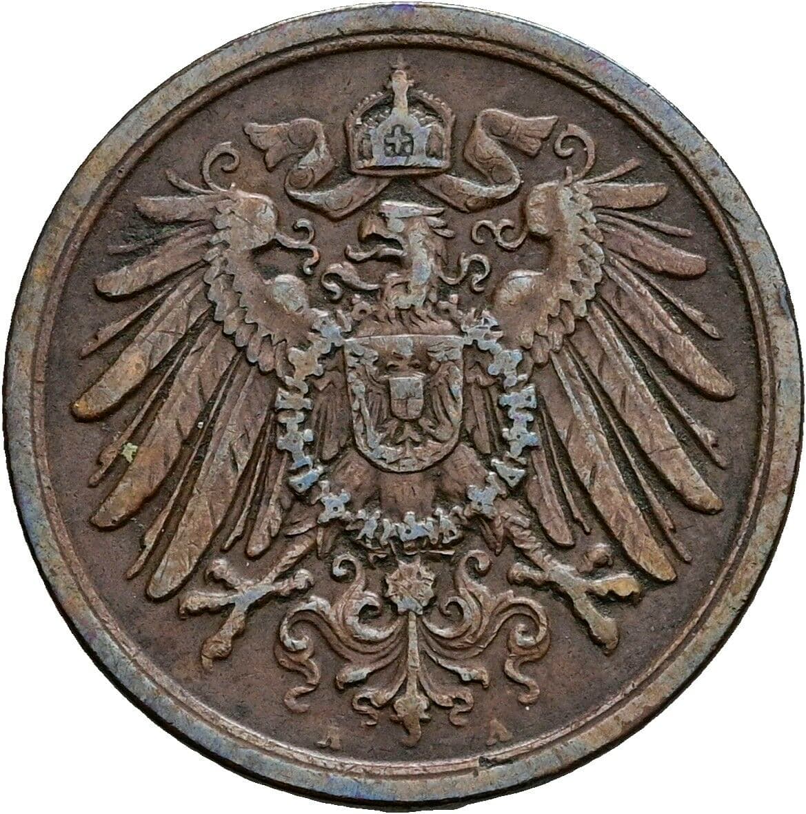 2 Pfennig 1912 A – Rückseite