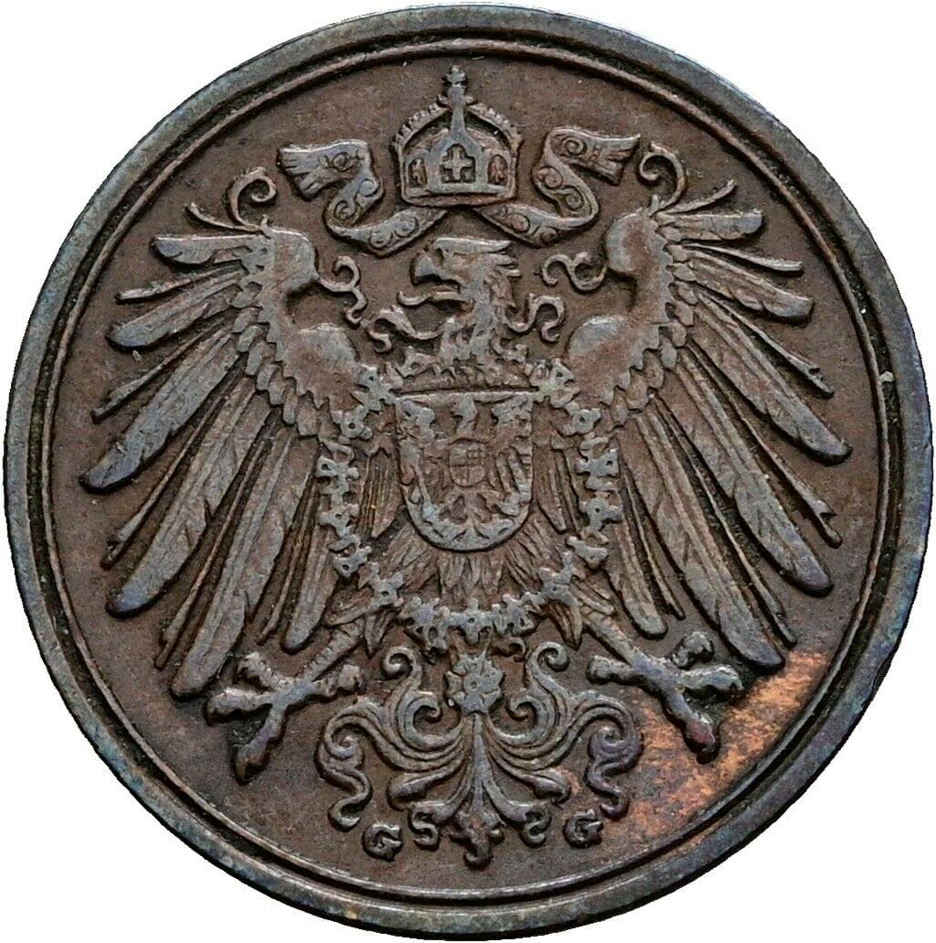 1 Pfennig 1900 G – Rückseite