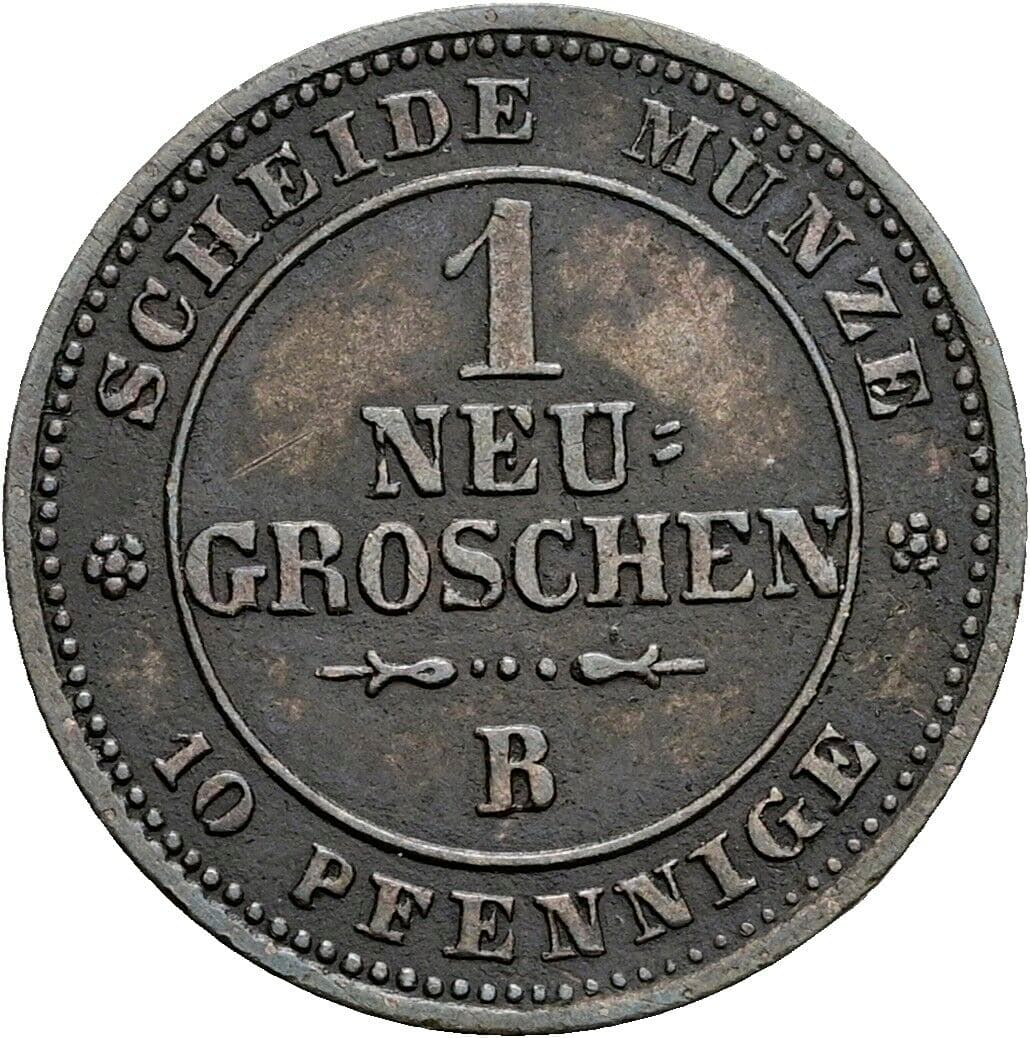 1 Neugroschen Johann 1854-1873 1865 B – Vorderseite