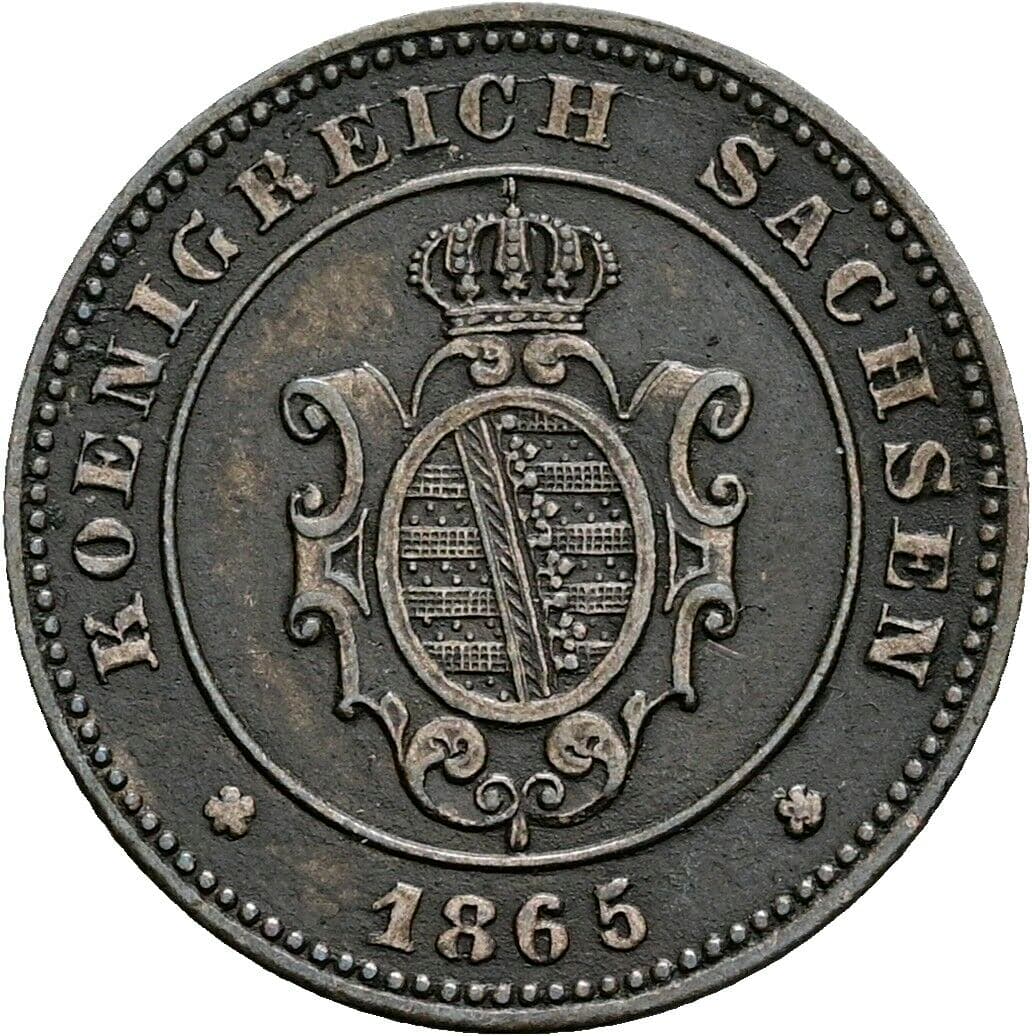 1 Neugroschen Johann 1854-1873 1865 B – Rückseite
