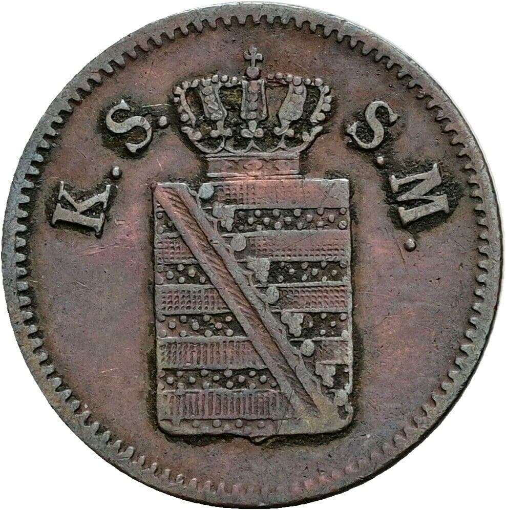 1 Pfennig Johann 1854-1873 1856 F – Rückseite