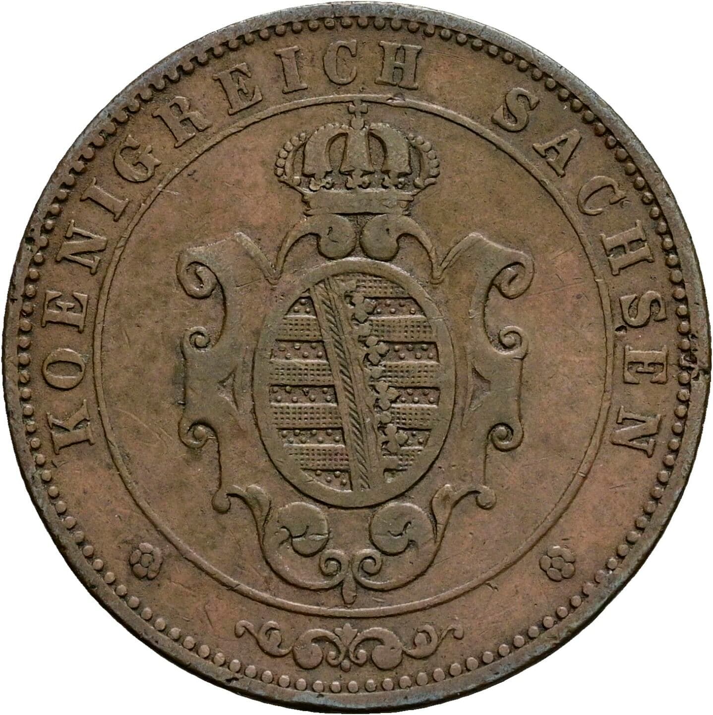 5 Pfennige Johann 1854-1873 1862 B – Rückseite