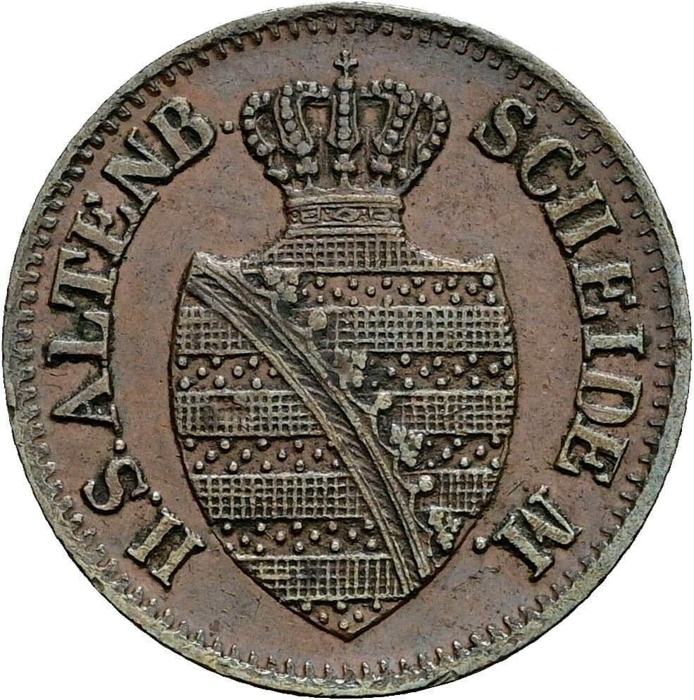 1 Pfennig Ernst I. 1853-1908 1865 B – Rückseite