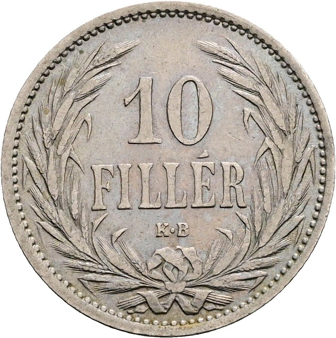 10 Filler Franz Joseph I. 1848-1916 1909 KB, Kremnitz – Vorderseite