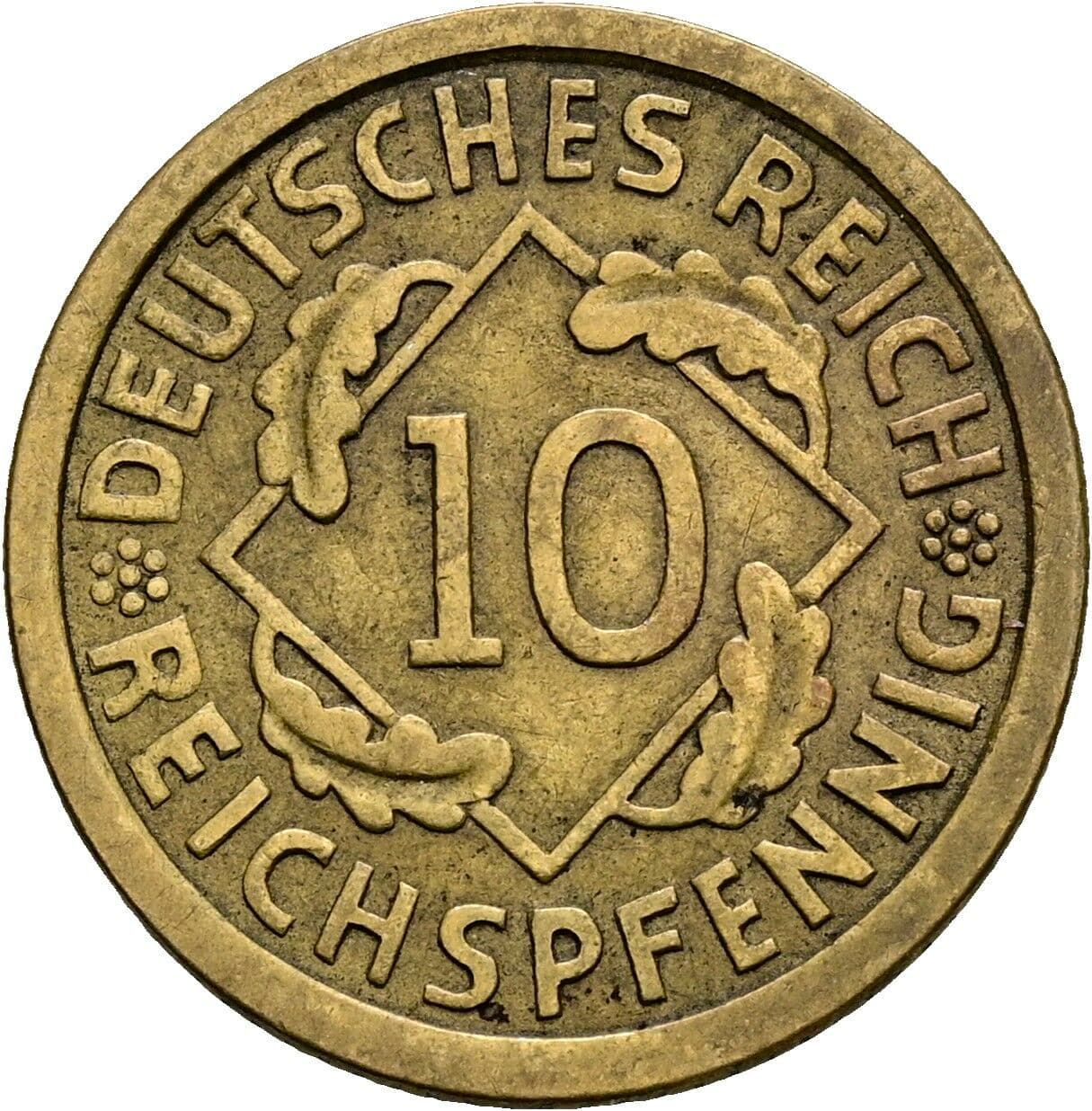 10 Reichspfennig 1930 F – Vorderseite