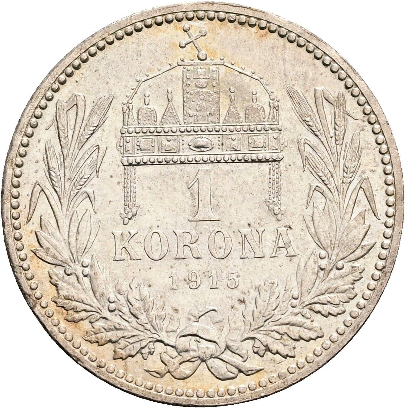 1 Korona Franz Joseph I. 1848-1916 1915 KB, Kremnitz – Rückseite