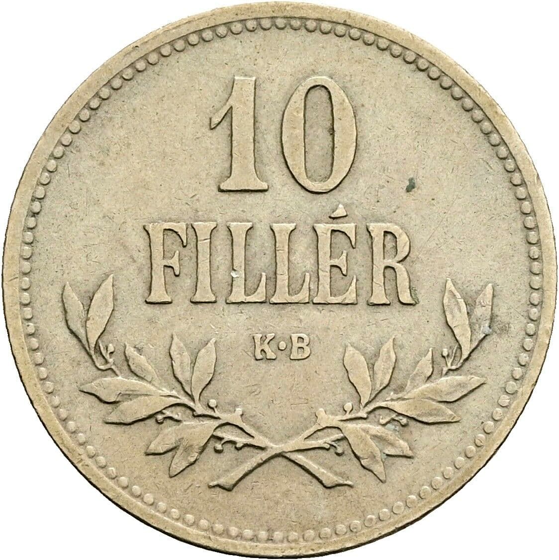 10 Filler Franz Joseph I. 1848-1916 1915 KB, Kremnitz – Vorderseite