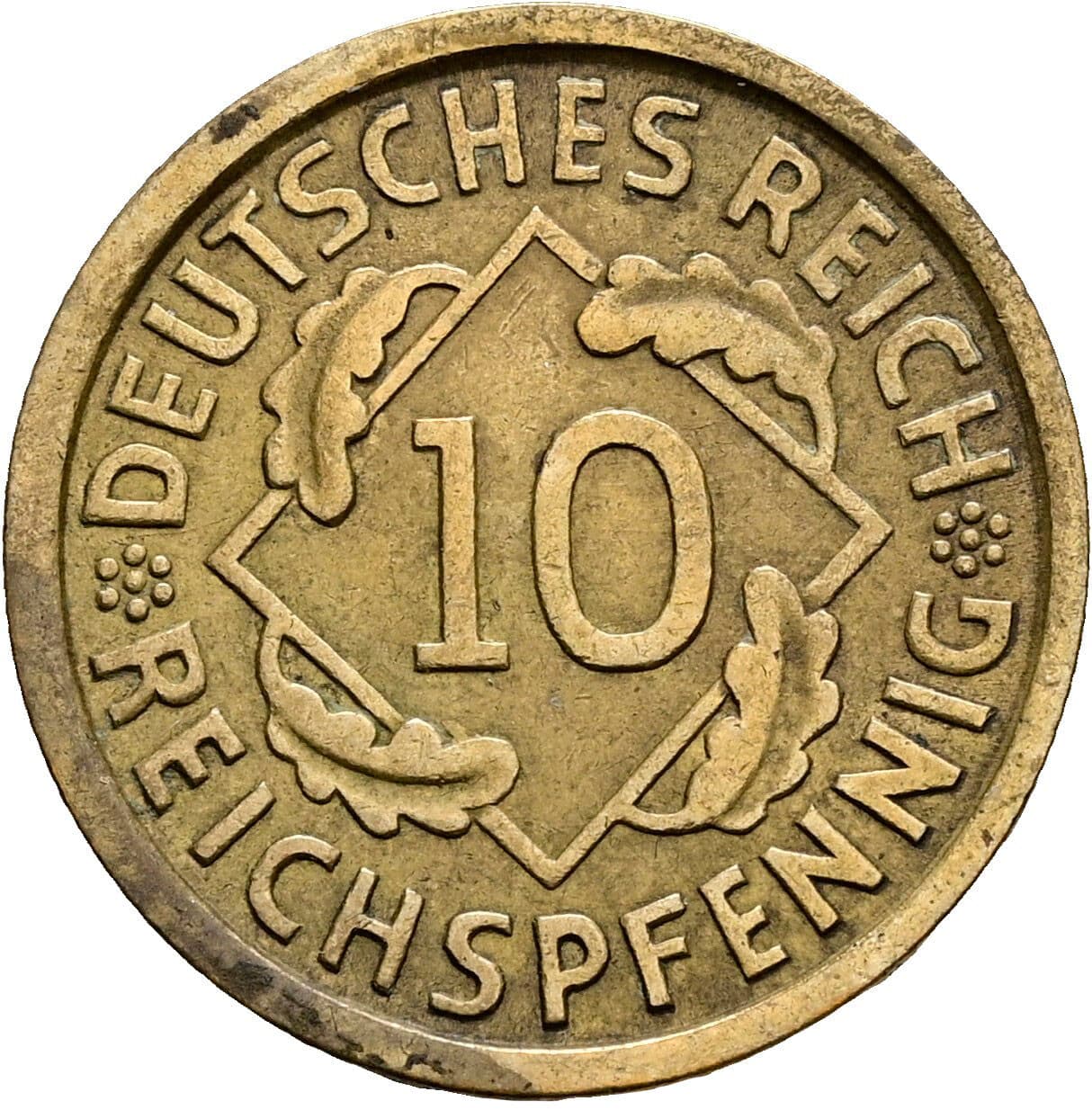 10 Reichspfennig 1933 A – Vorderseite