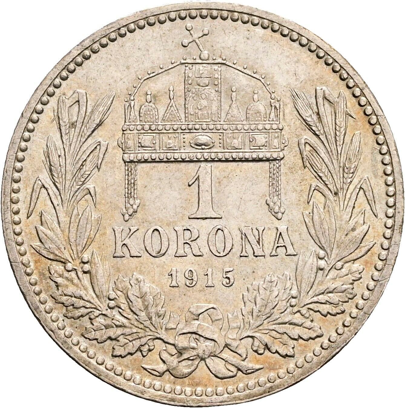 1 Korona Franz Joseph I. 1848-1916 1915 KB, Kremnitz – Rückseite