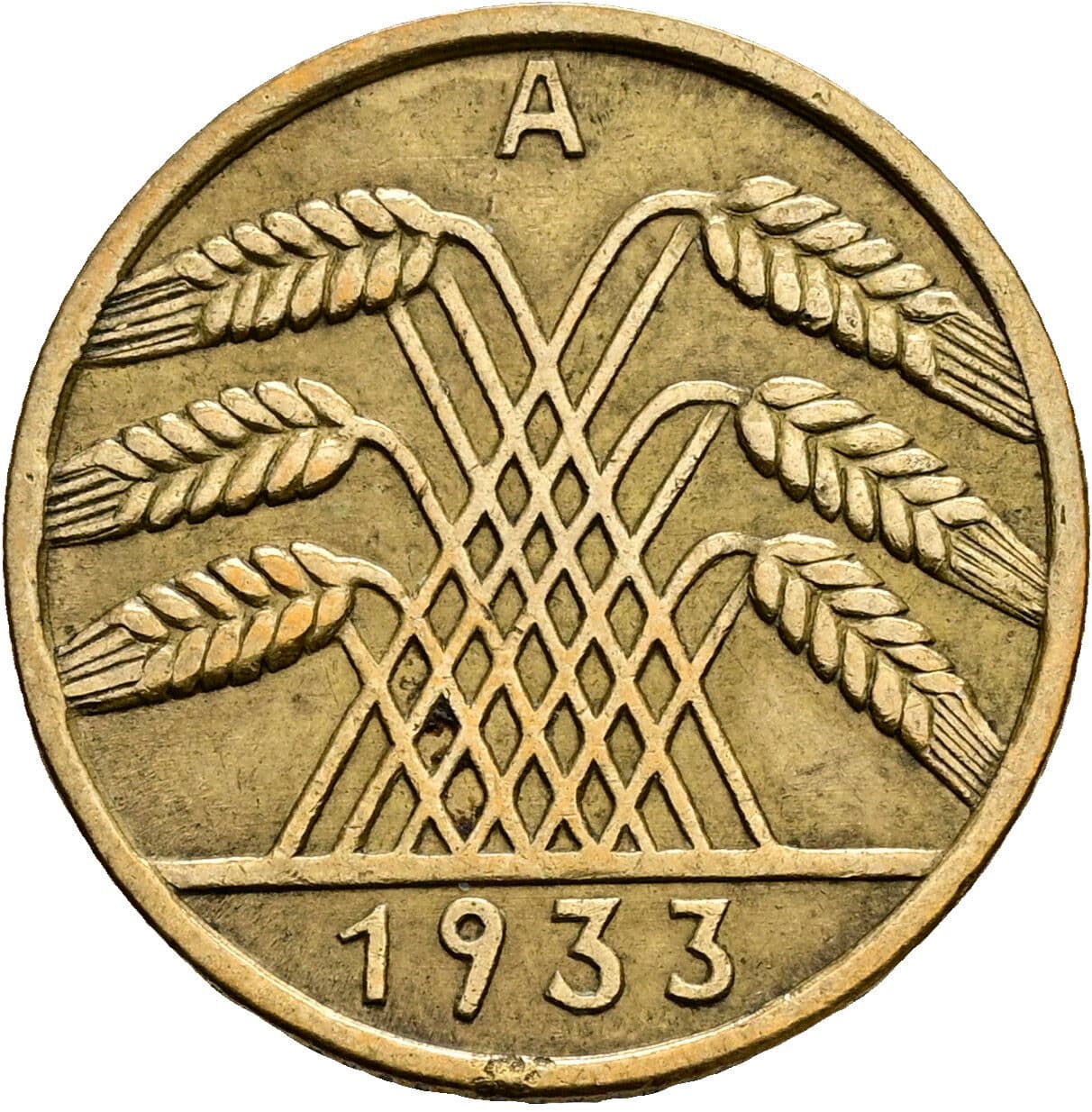 10 Reichspfennig 1933 A – Rückseite