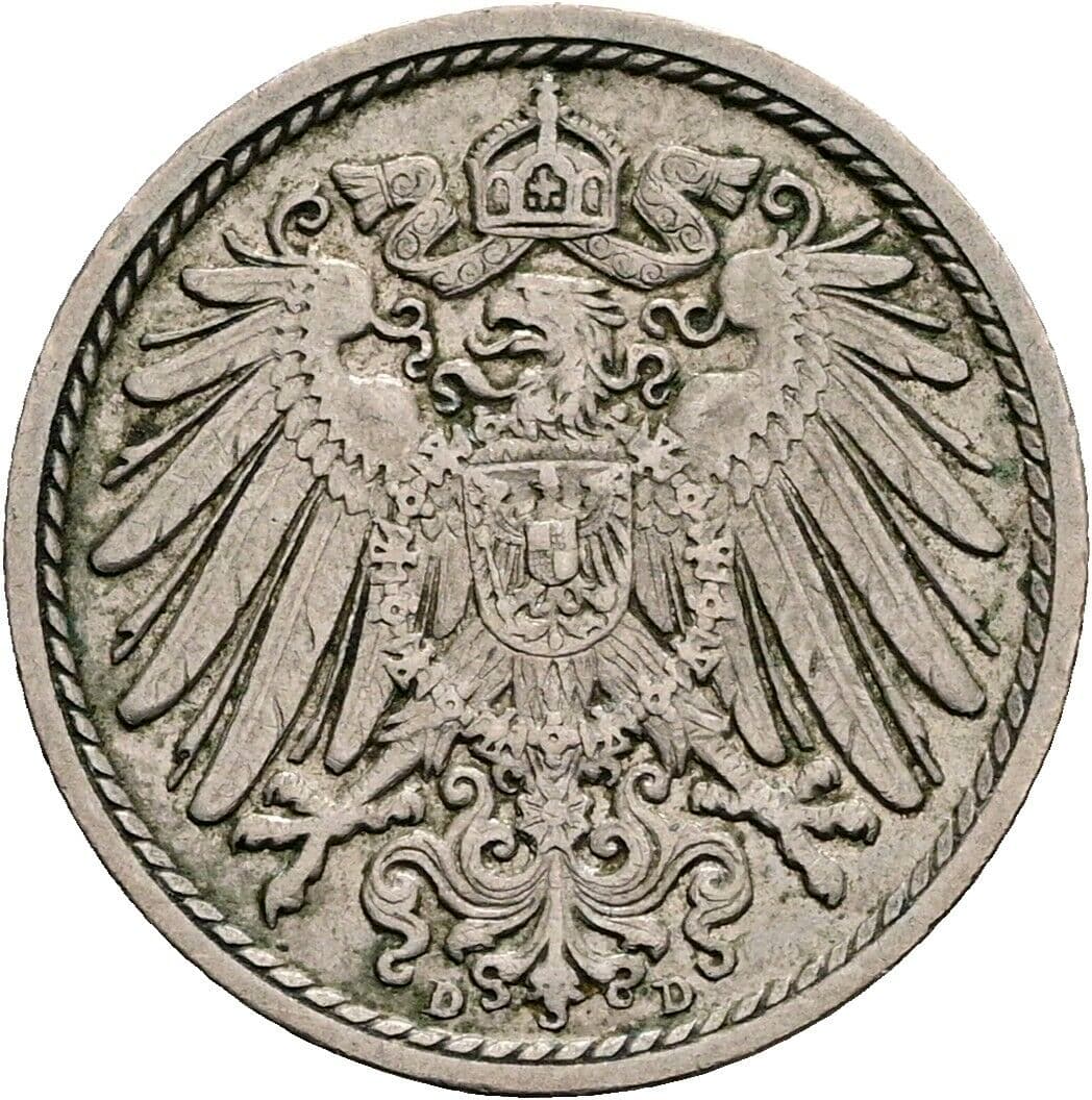 5 Pfennig 1915 D – Rückseite