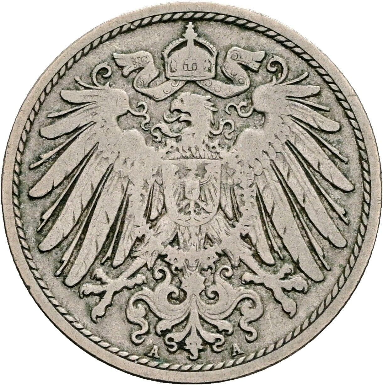 10 Pfennig 1899 A – Rückseite