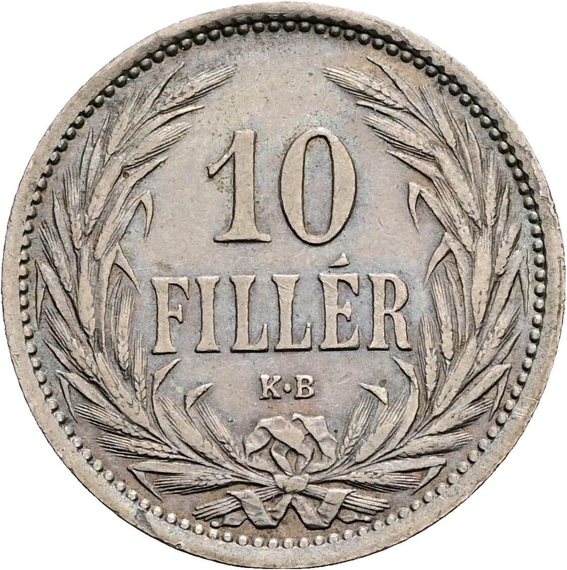 10 Filler Franz Joseph I. 1848-1916 1908 KB, Kremnitz – Vorderseite