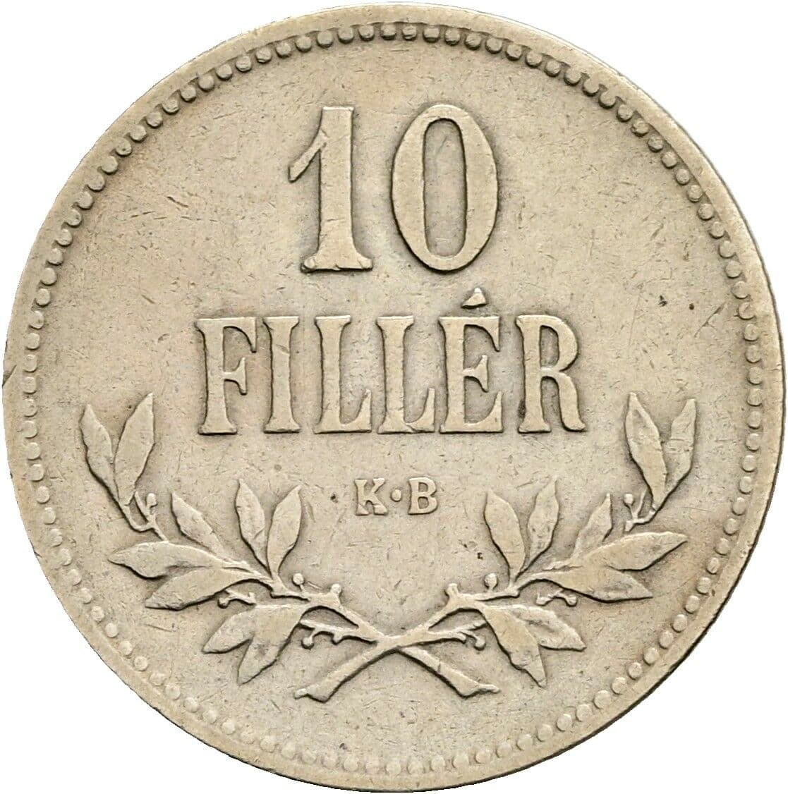 10 Filler Franz Joseph I. 1848-1916 1915 KB, Kremnitz – Vorderseite