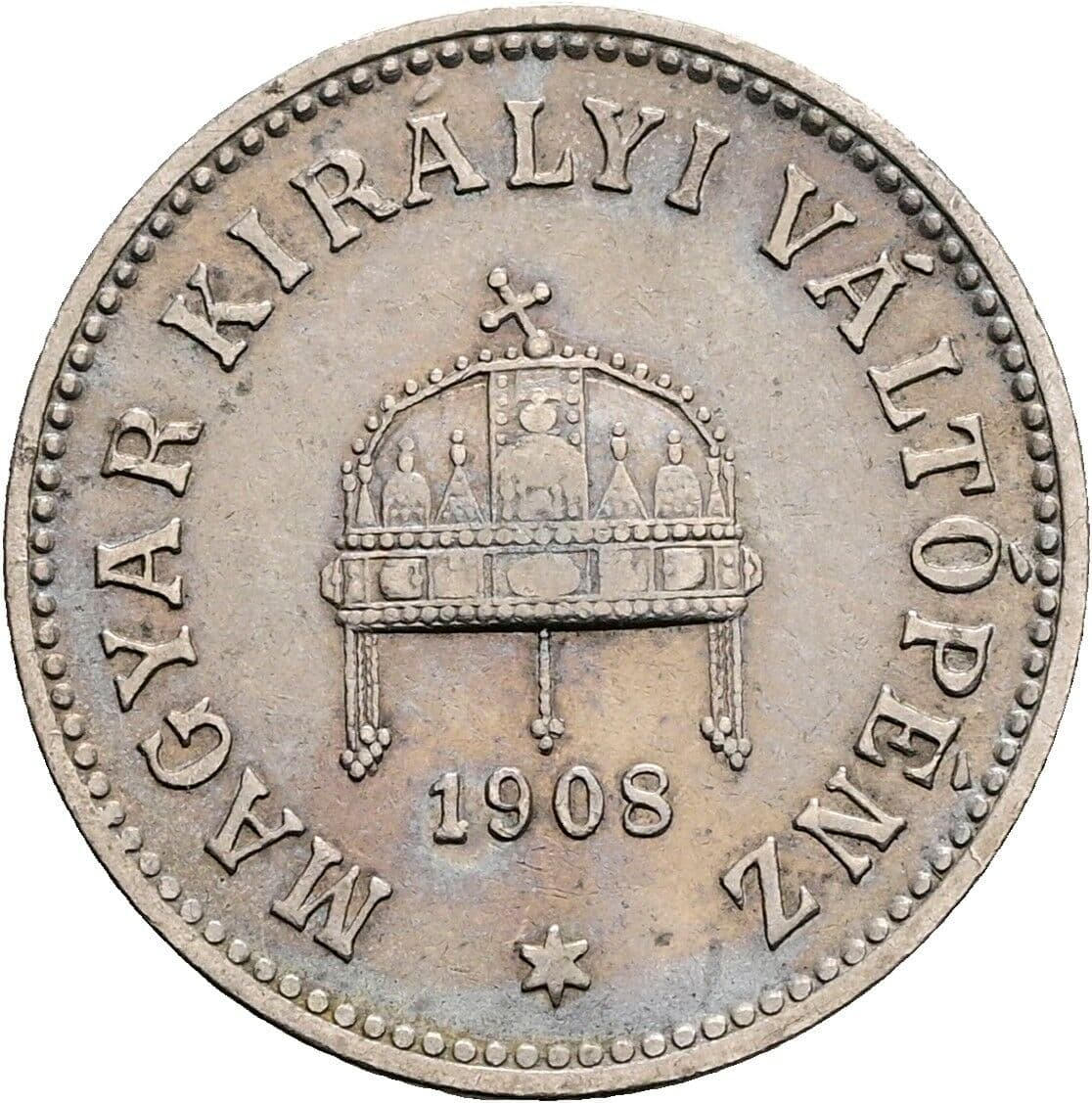10 Filler Franz Joseph I. 1848-1916 1908 KB, Kremnitz – Rückseite
