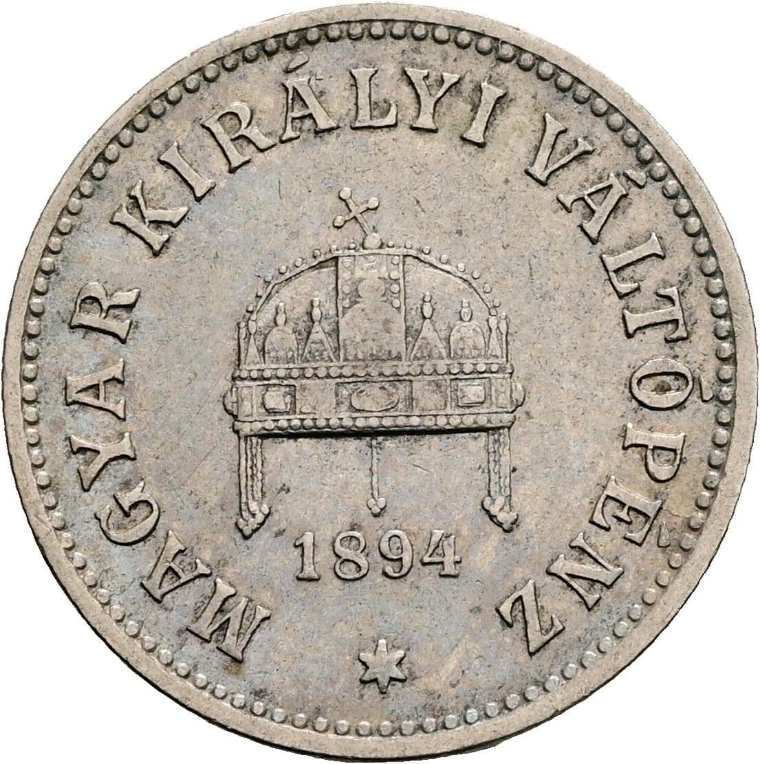 10 Filler Franz Joseph I. 1848-1916 1894 KB, Kremnitz – Rückseite