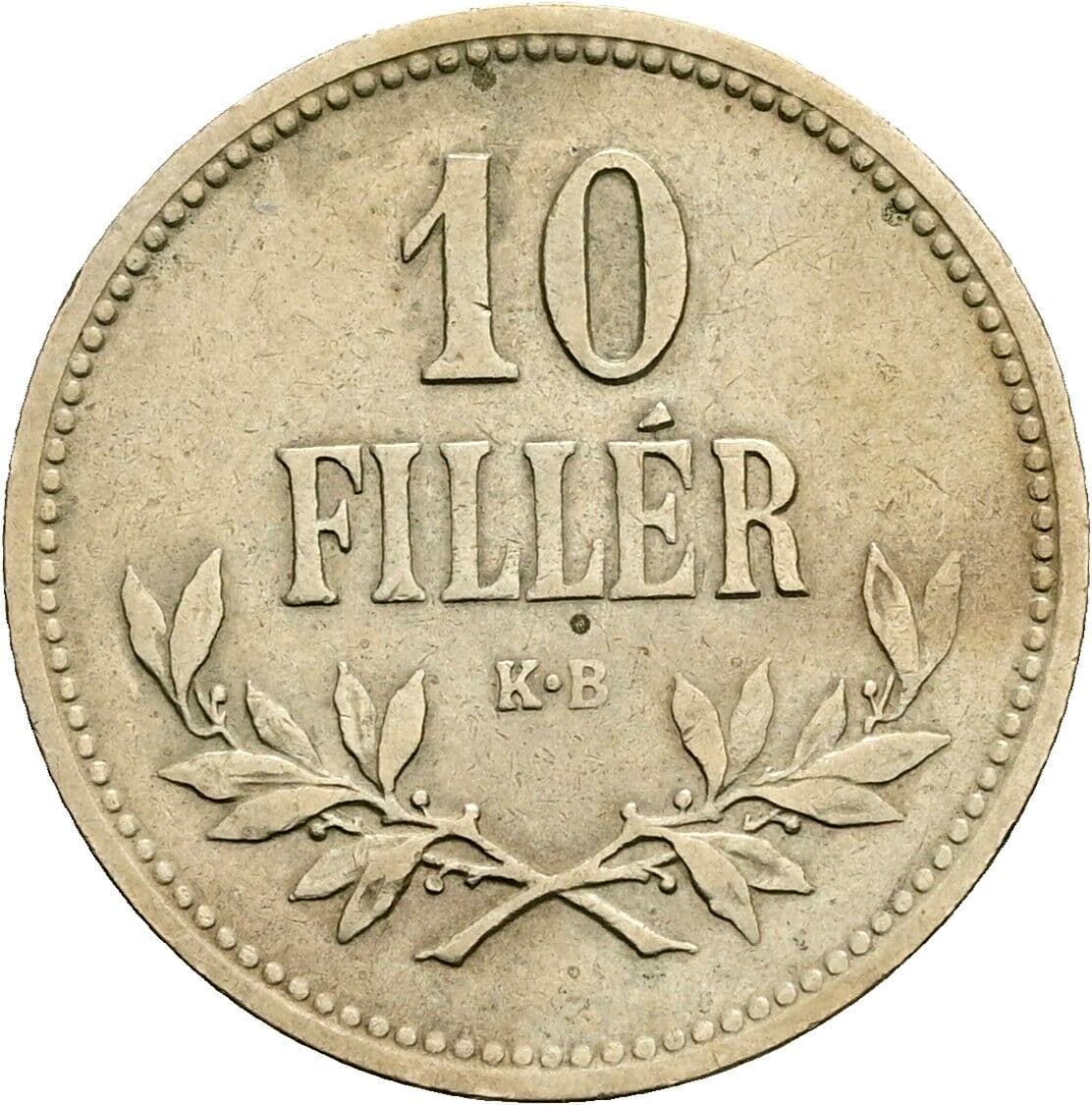 10 Filler Franz Joseph I. 1848-1916 1915 KB, Kremnitz – Vorderseite