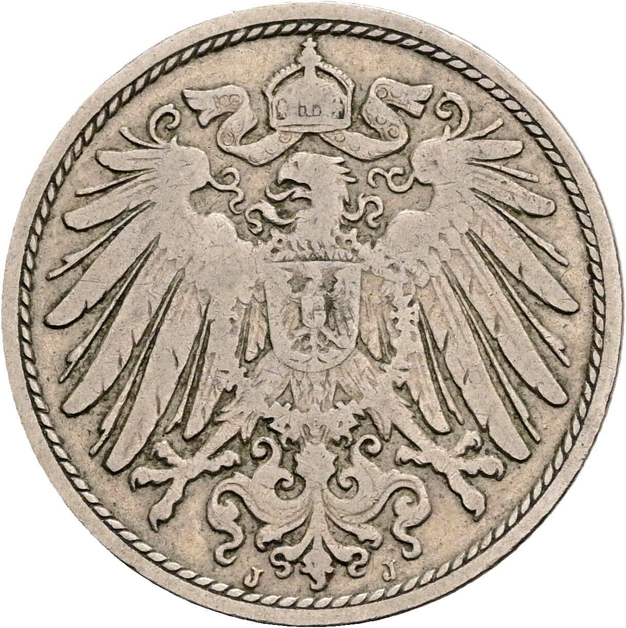 10 Pfennig 1900 J – Rückseite