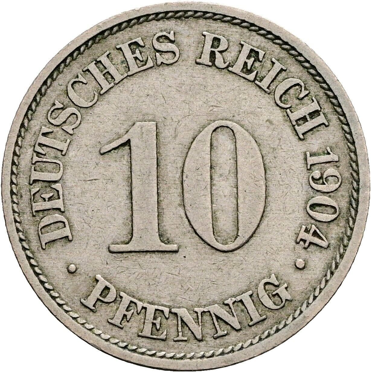 10 Pfennig 1904 A – Vorderseite