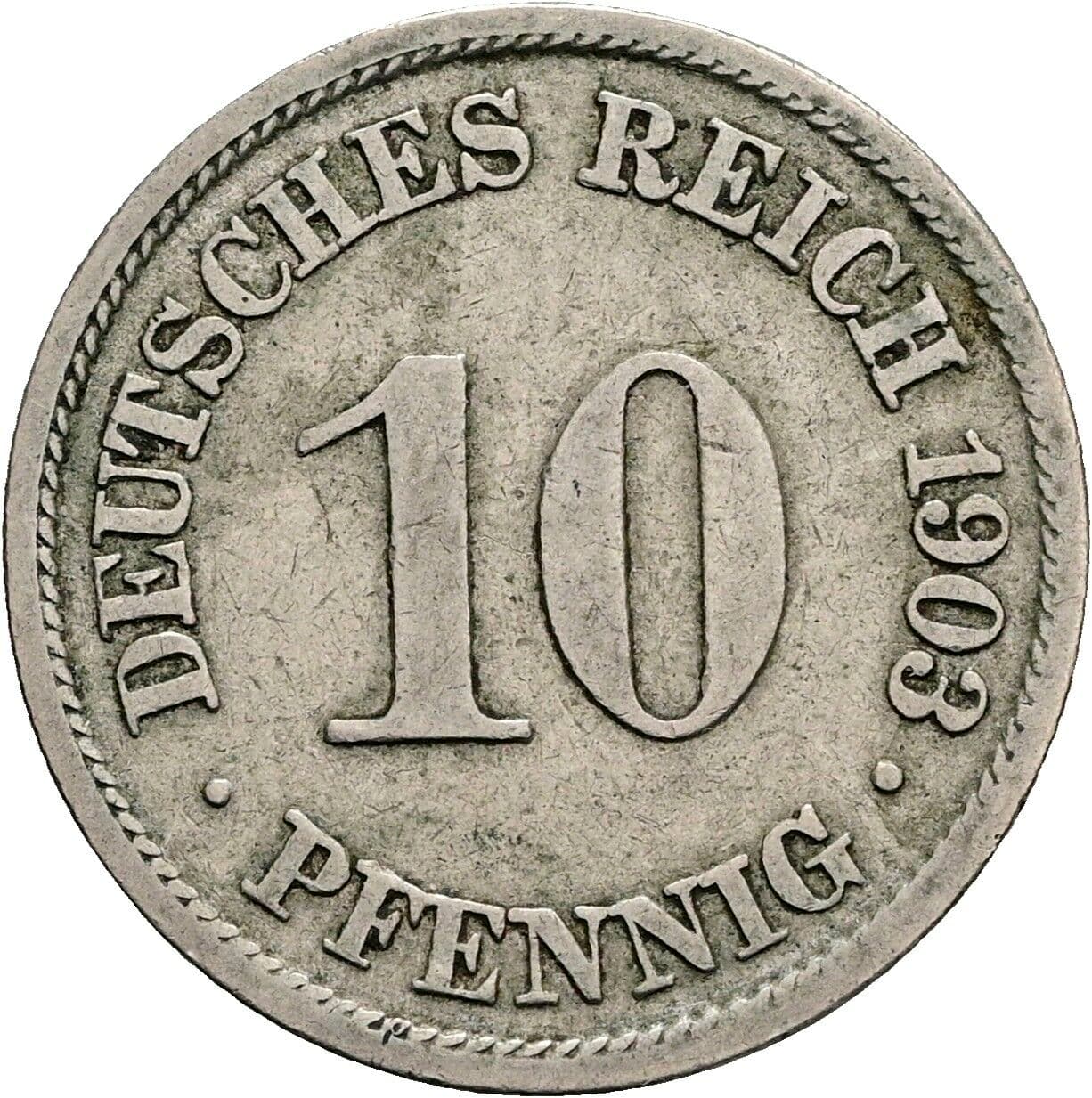 10 Pfennig 1903 A – Vorderseite