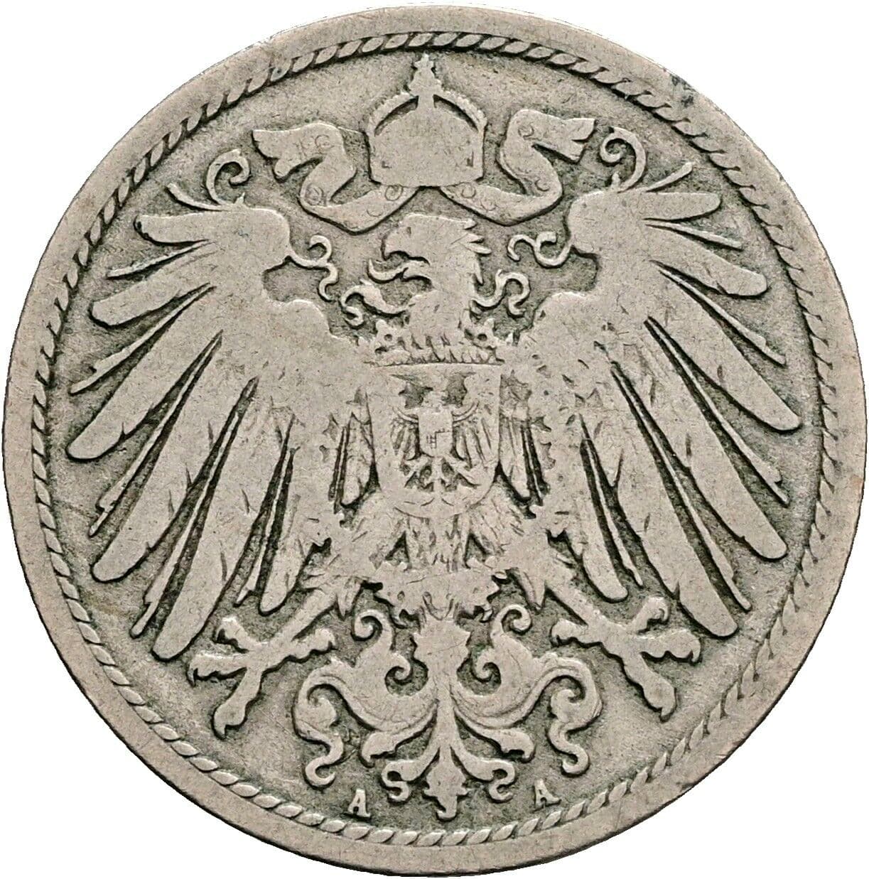 10 Pfennig 1891 A – Rückseite