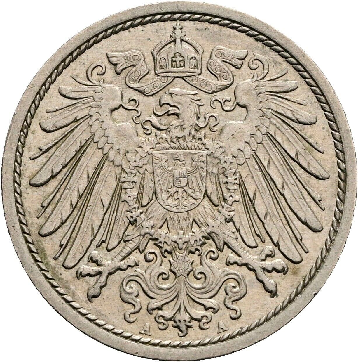 10 Pfennig 1914 A – Rückseite