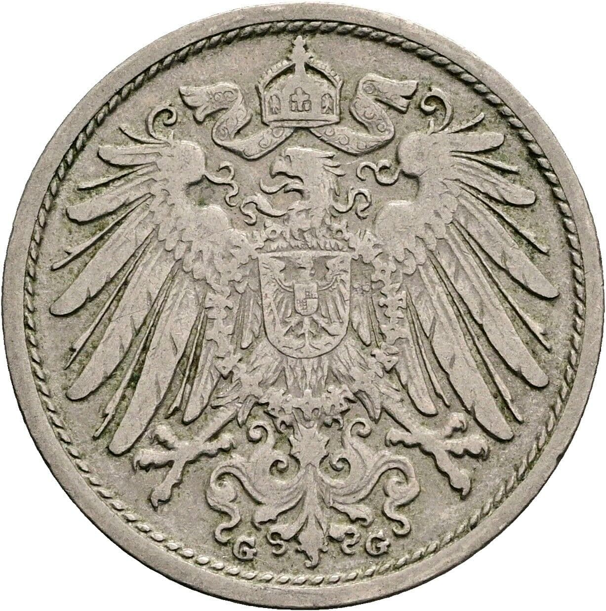 10 Pfennig 1901 G – Rückseite