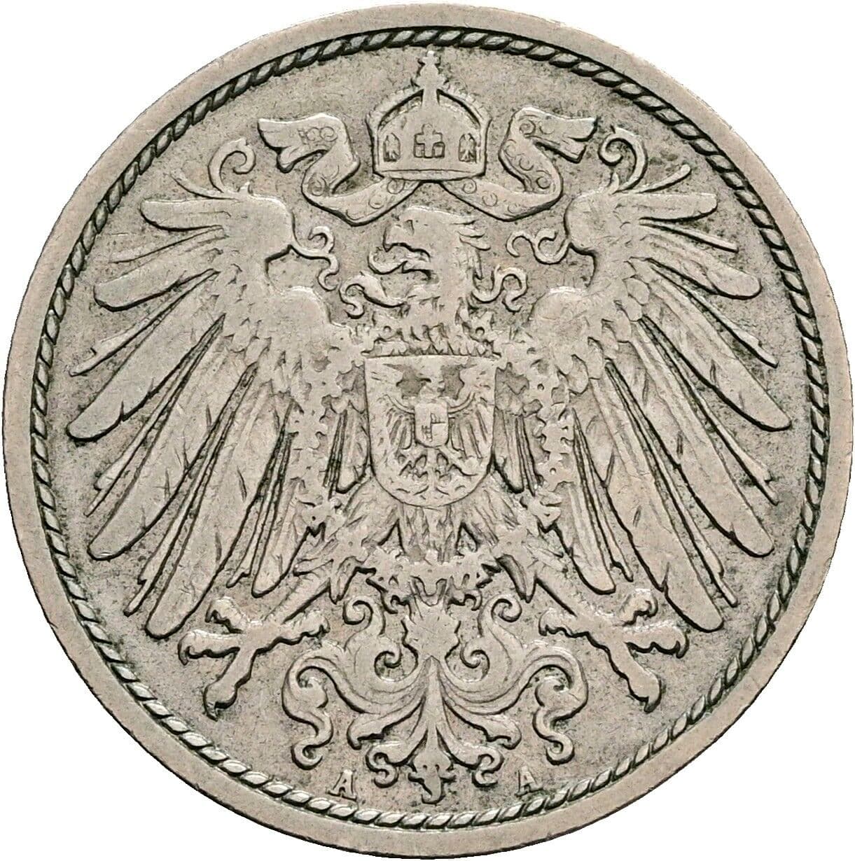 10 Pfennig 1902 A – Rückseite