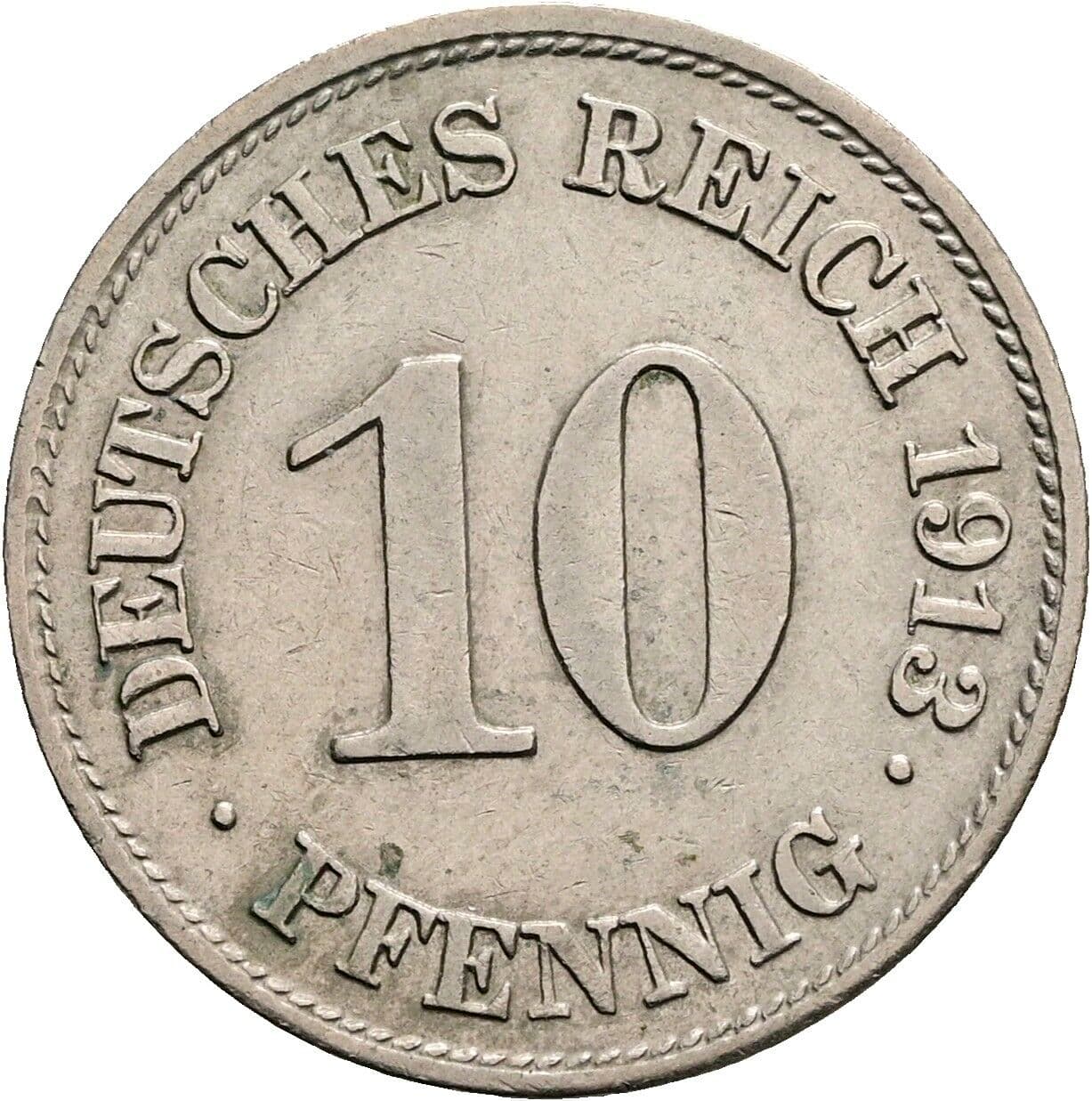 10 Pfennig 1913 E – Vorderseite