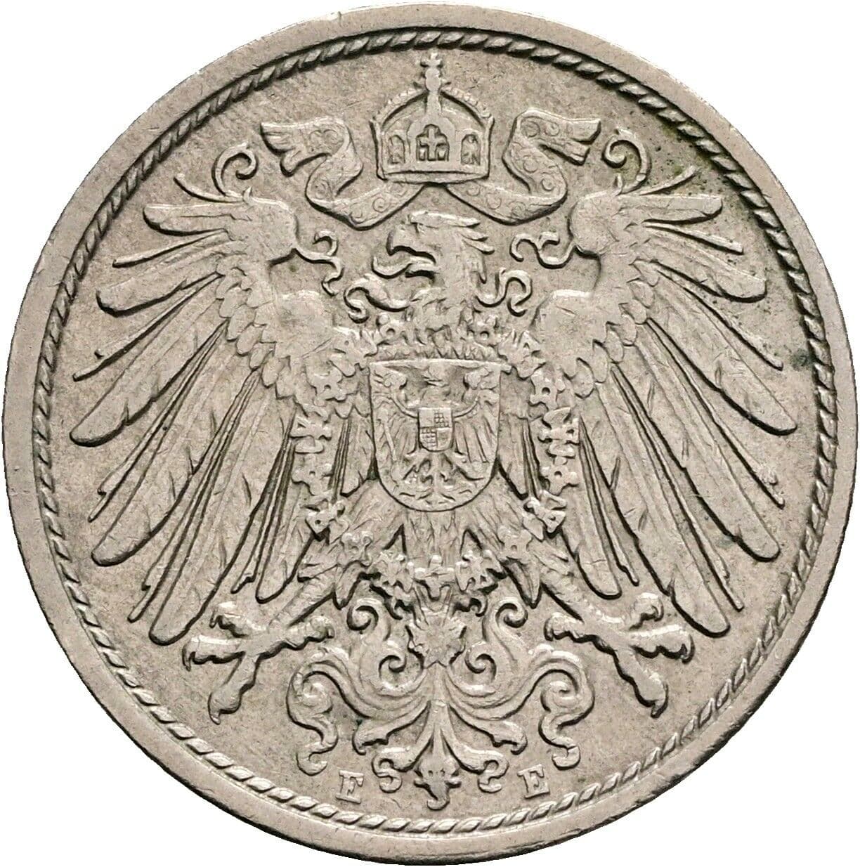 10 Pfennig 1913 E – Rückseite