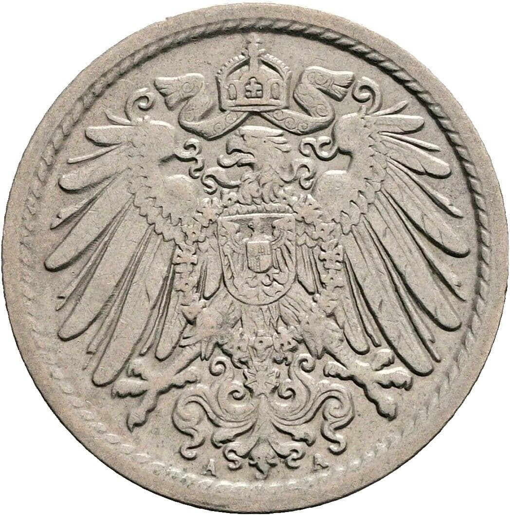 5 Pfennig 1912 A – Rückseite