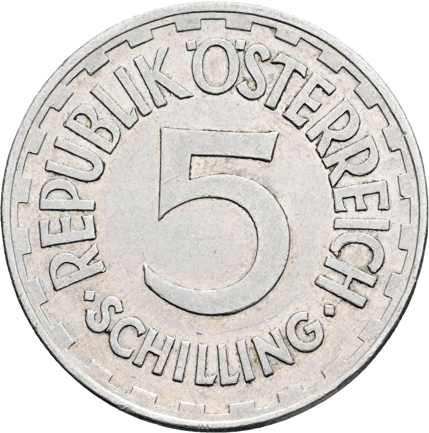 5 Schilling 1952 – Vorderseite