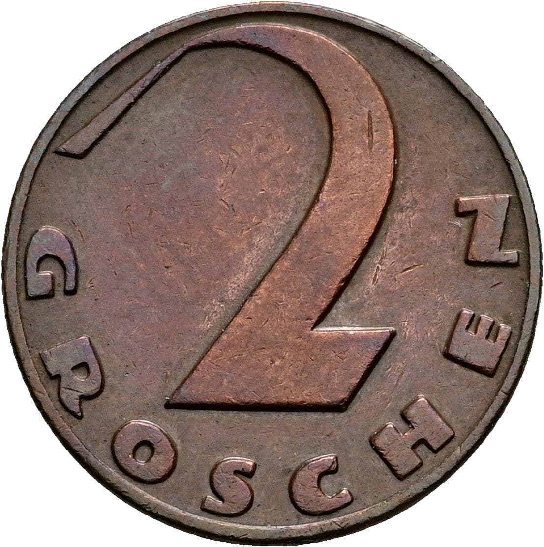 2 Groschen 1934 – Vorderseite