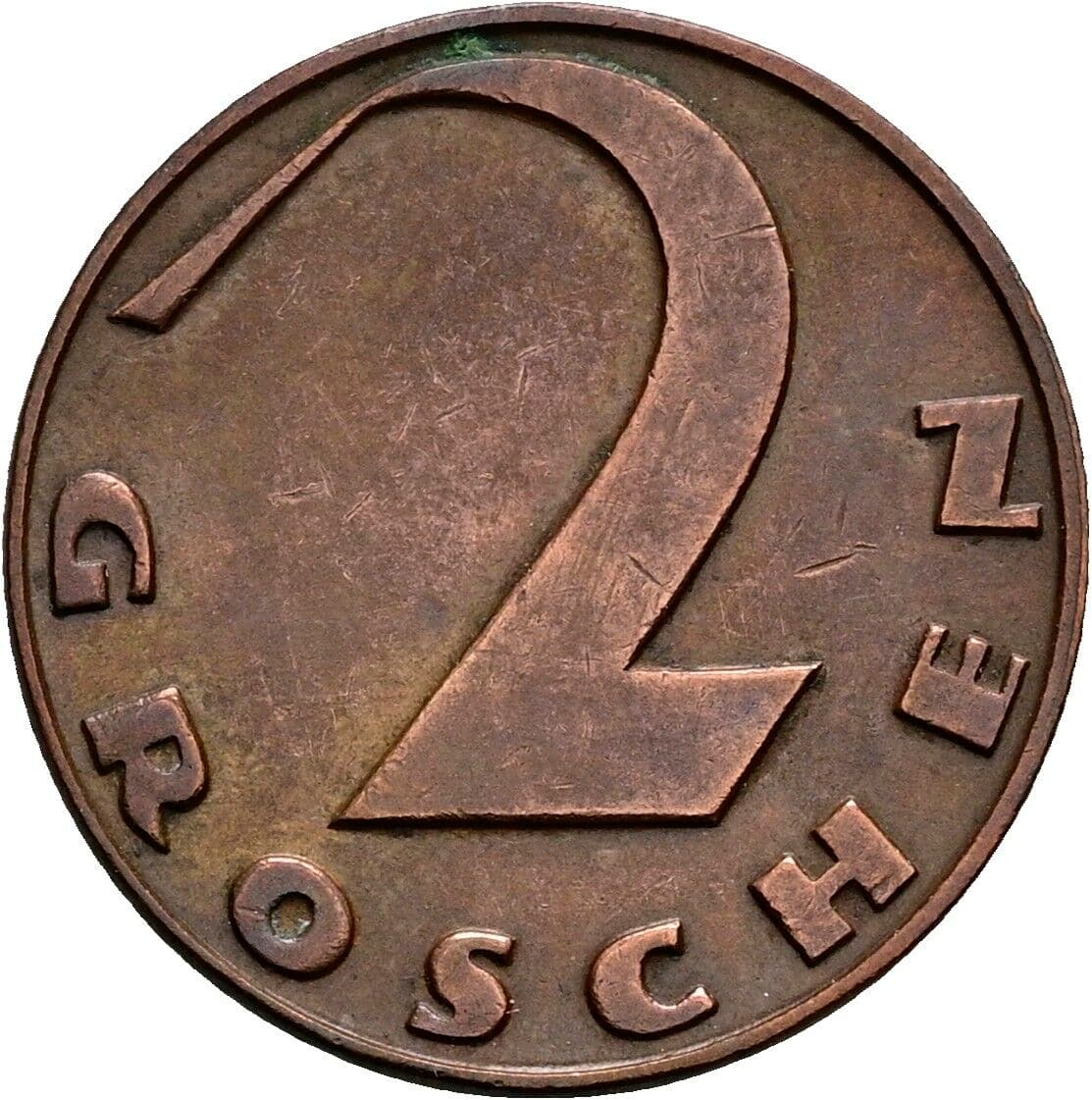 2 Groschen 1928 – Vorderseite