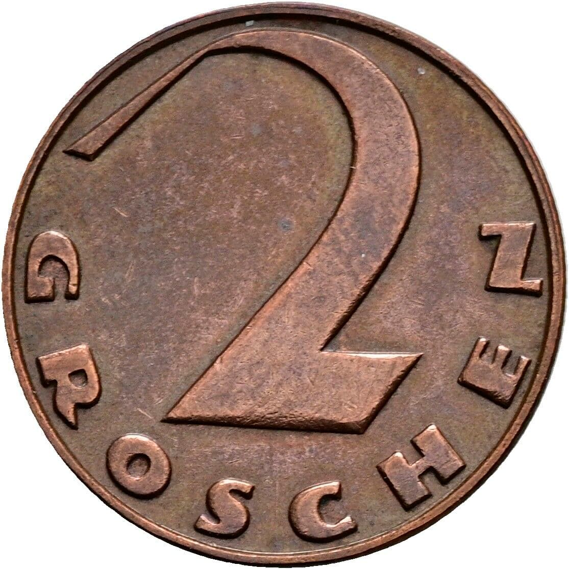 2 Groschen 1929 – Vorderseite