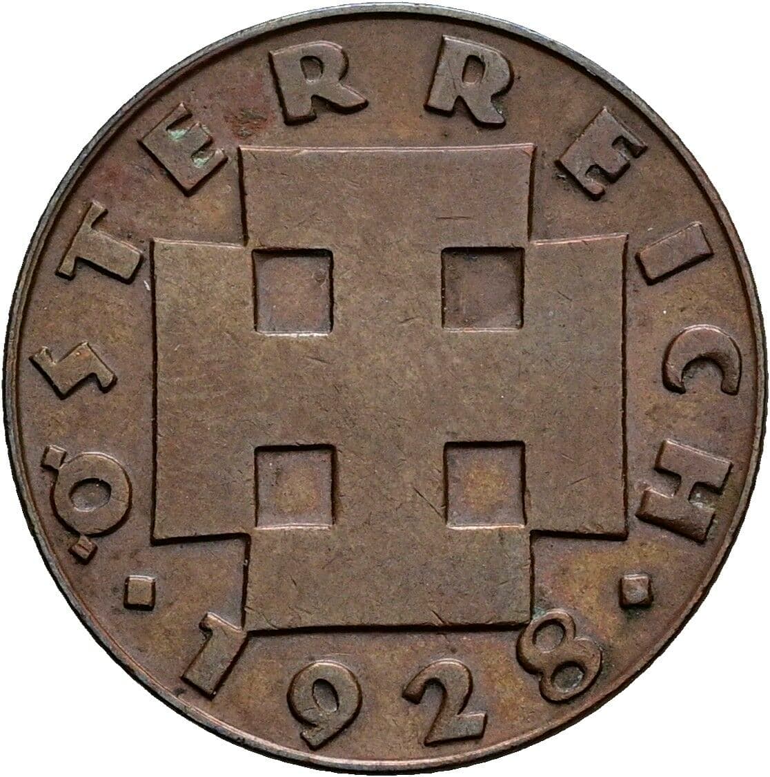 2 Groschen 1928 – Rückseite