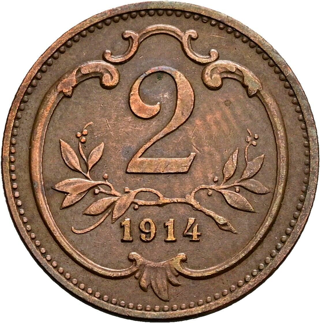 2 Heller Franz Joseph I. 1848-1916 1914 – Vorderseite