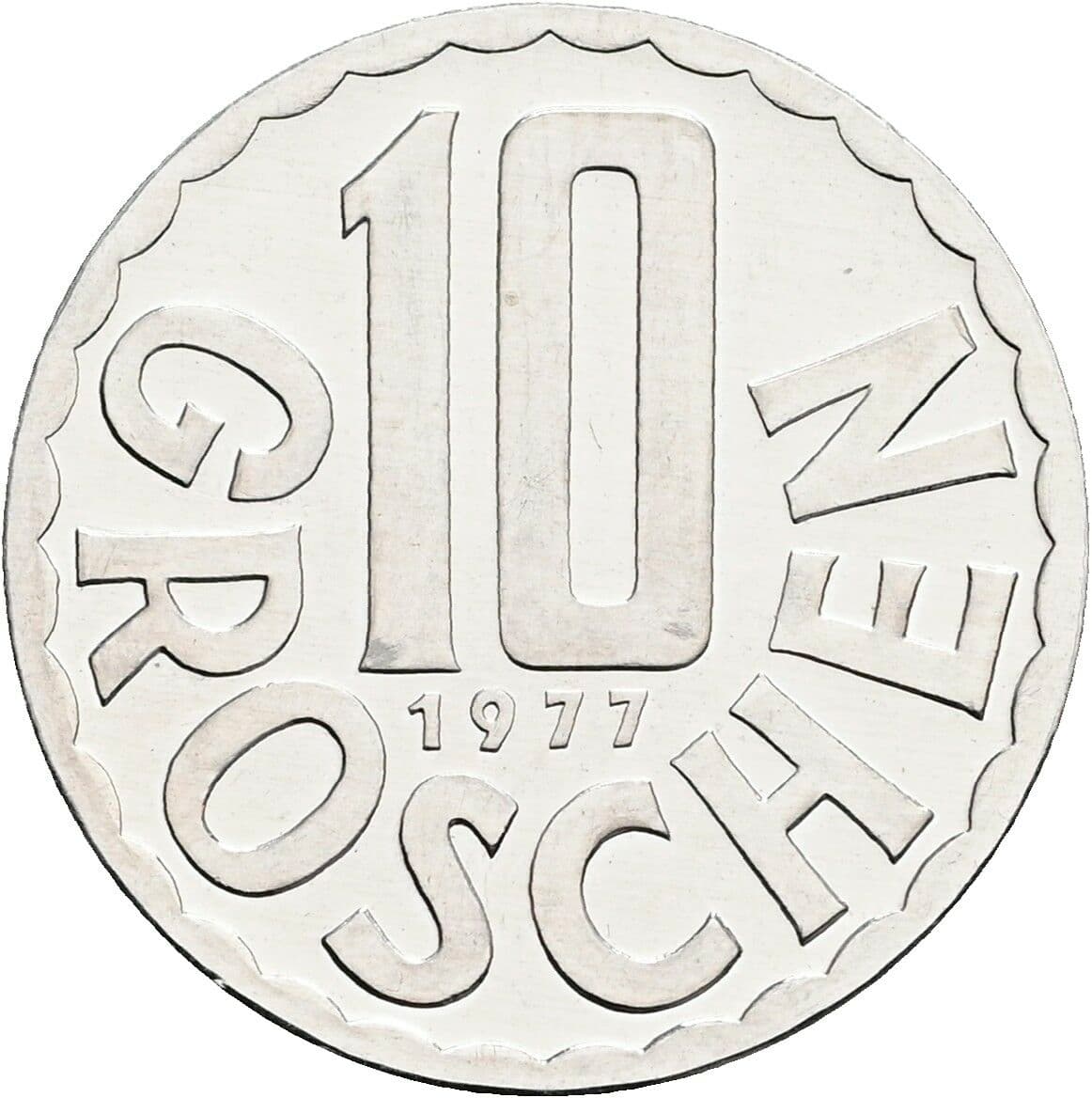 10 Groschen 1977 – Vorderseite
