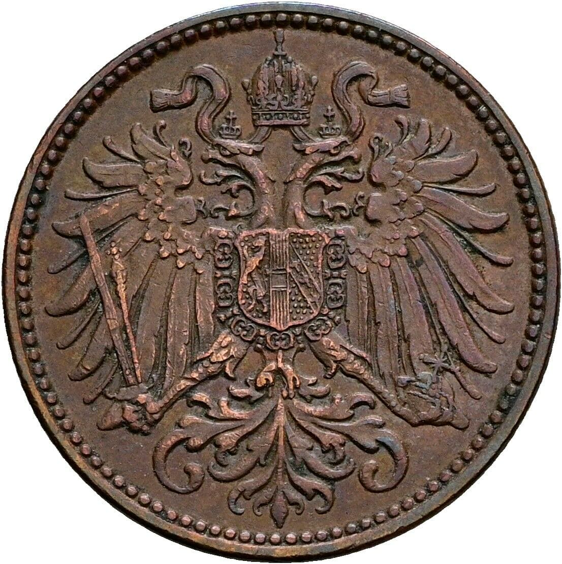 2 Heller Franz Joseph I. 1848-1916 1908 – Rückseite