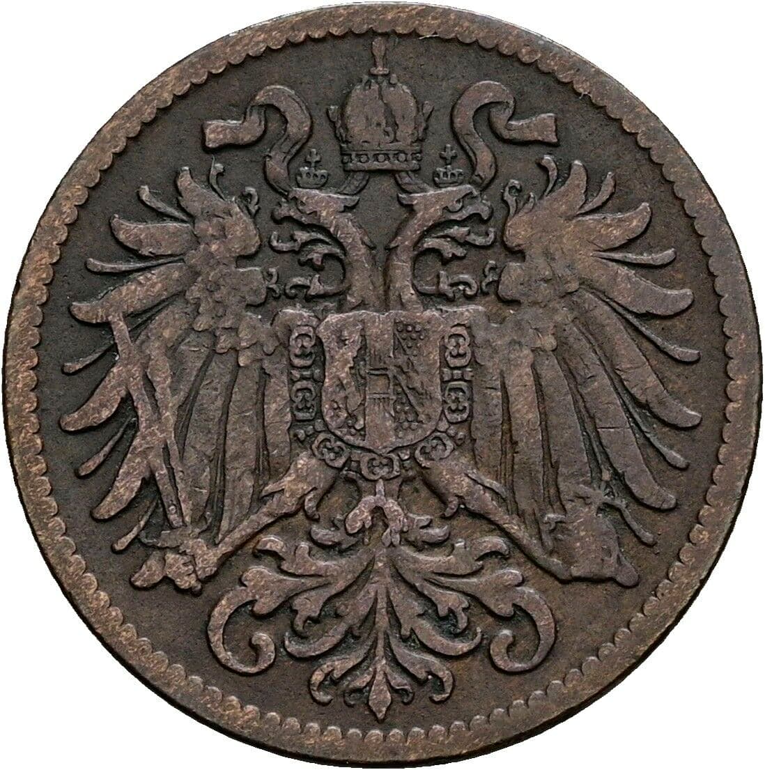 2 Heller Franz Joseph I. 1848-1916 1902 – Rückseite