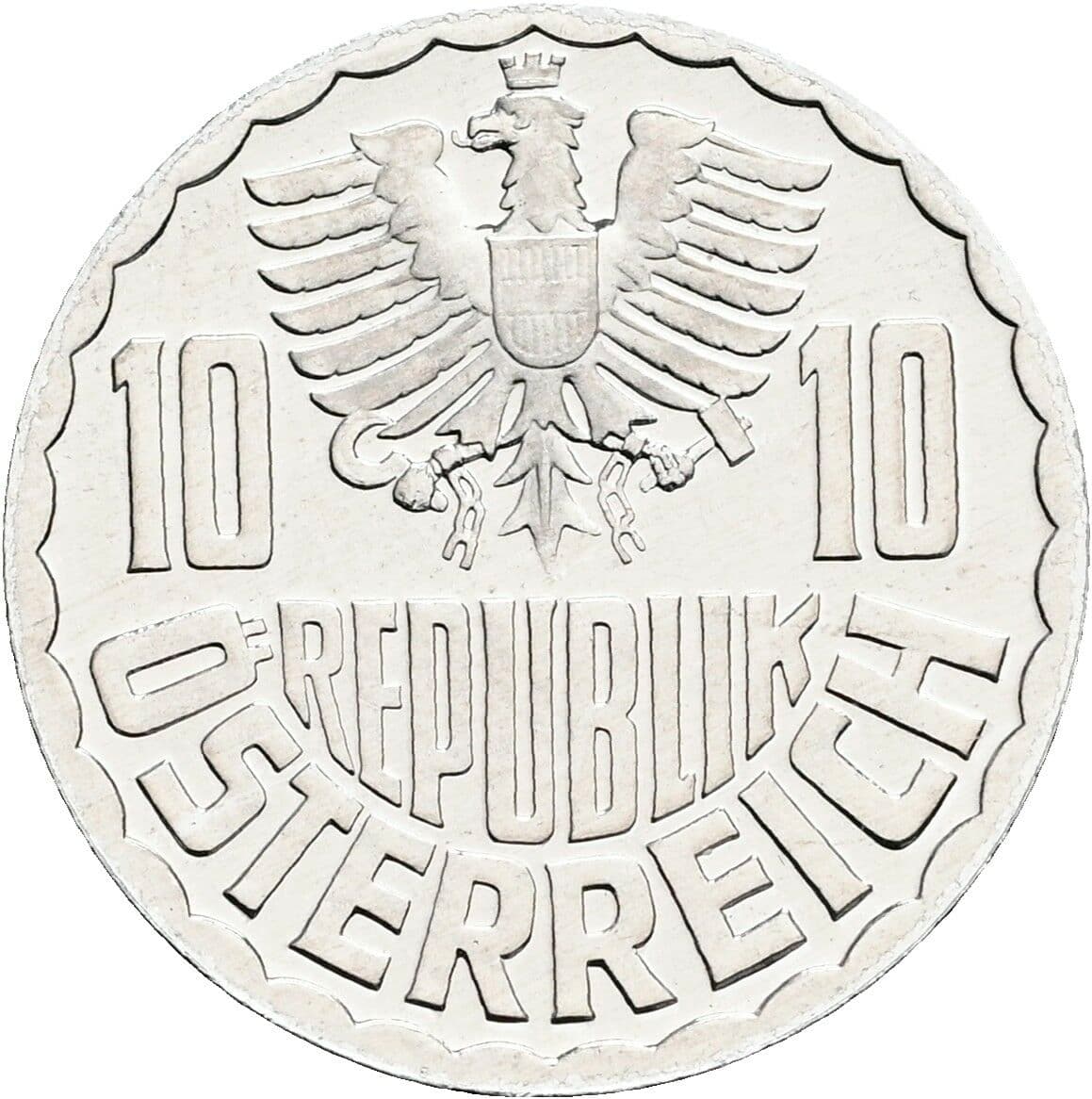 10 Groschen 1980 – Rückseite